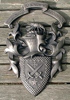 Bartlett coat of arms. Private commission for a coat of arms from USA, cold-cast resin/bronze version.